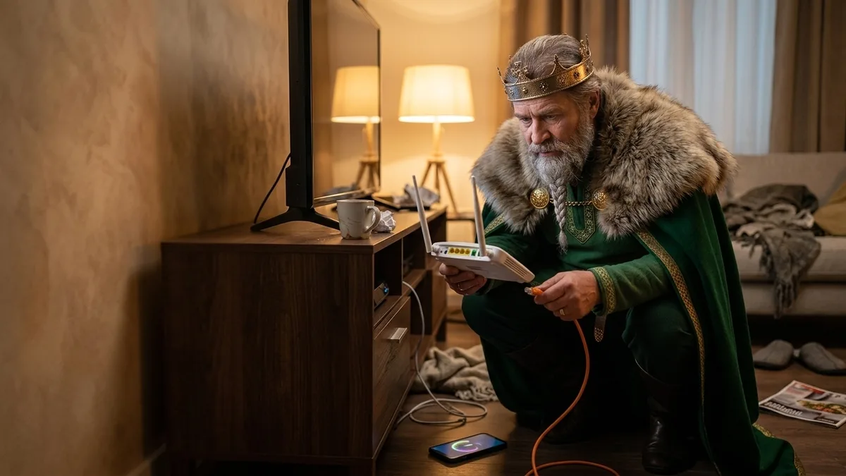 Router och nätverkskabel kontrolleras för att få rätt internethastighet till IPTV i 4K