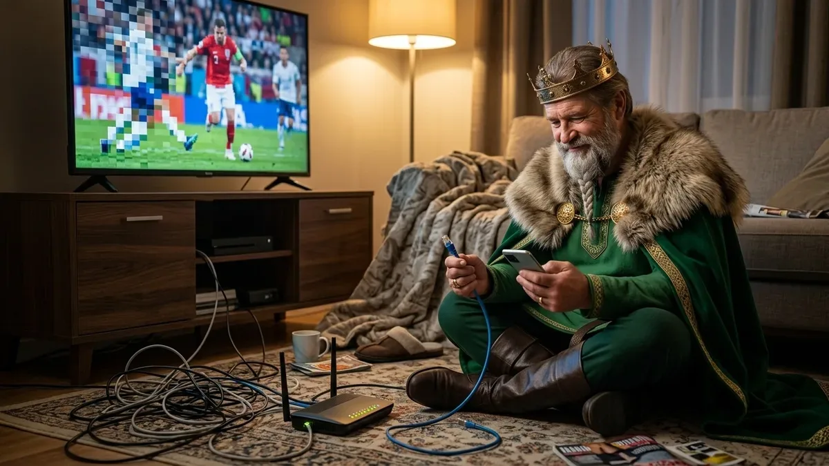 Felsökning av IPTV som buffrar: nätverkskabel och router kontrolleras vid tv:n med fryst bild