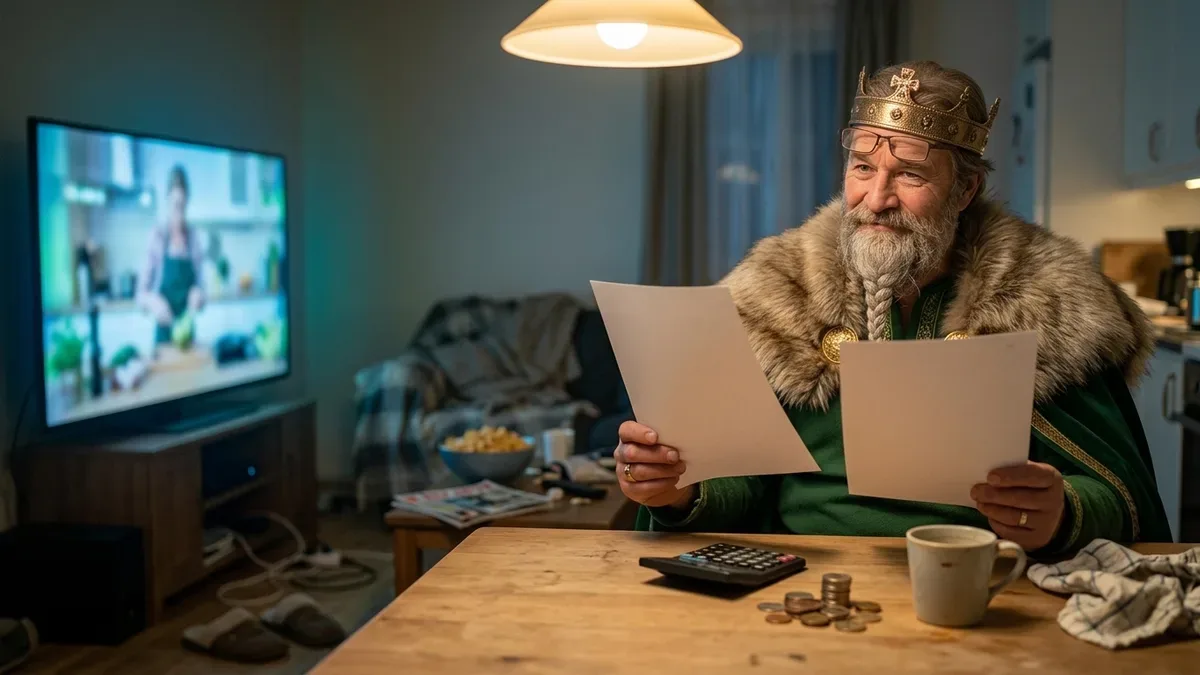 Man räknar på vad ett IPTV-abonnemang kostar per månad jämfört med kabel-tv vid köksbordet