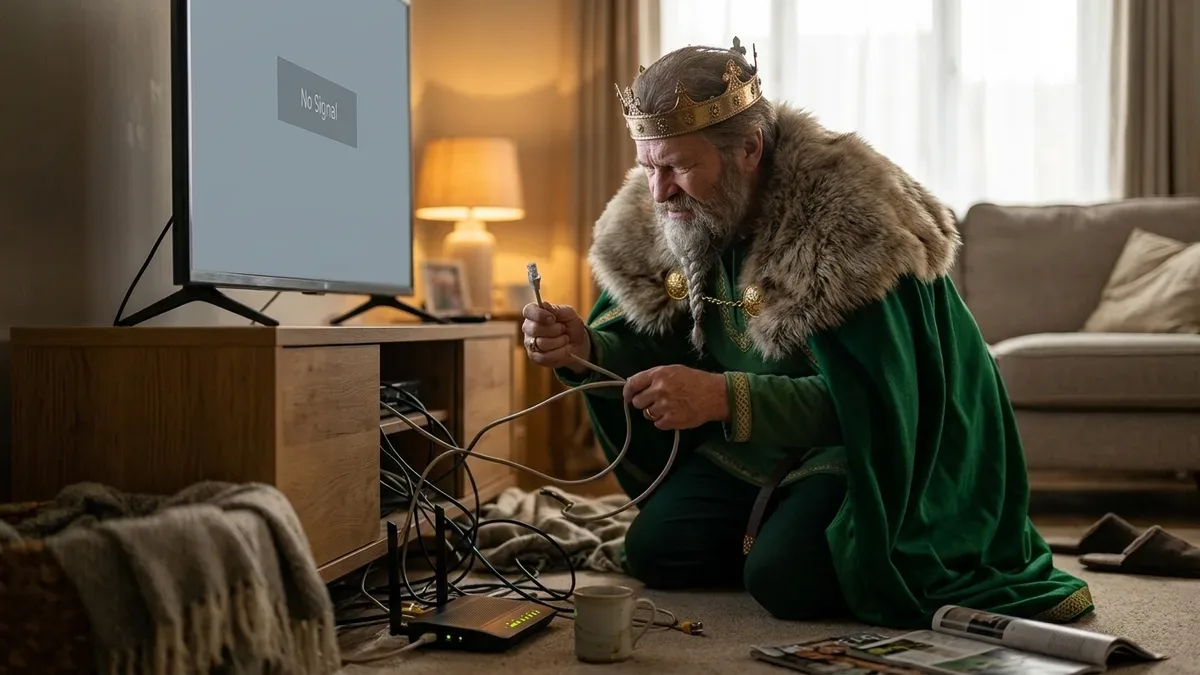 Felsökning av IPTV-driftstörning: kablar och router kontrolleras vid tv:n som visar No Signal